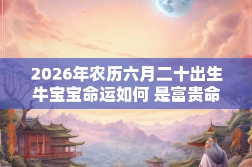 2026年农历六月二十出生牛宝宝命运如何 是富贵命吗