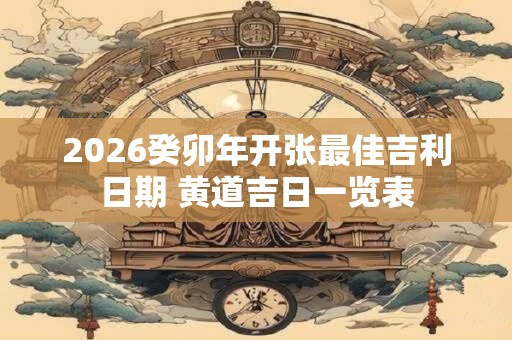 2026癸卯年开张最佳吉利日期 黄道吉日一览表 2026癸卯年开张最佳吉利日期 黄道吉日一览表