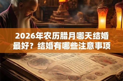 2026年农历腊月哪天结婚最好?结婚有哪些注意事项? 2026年农历腊月哪天结婚最好?结婚有哪些注意事项?
