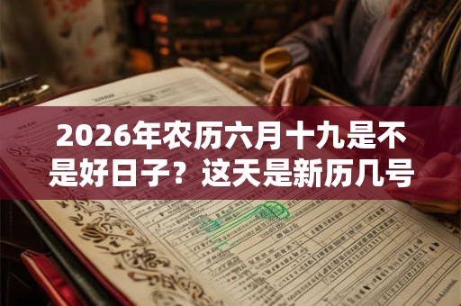 2026年农历六月十九是不是好日子？这天是新历几号？