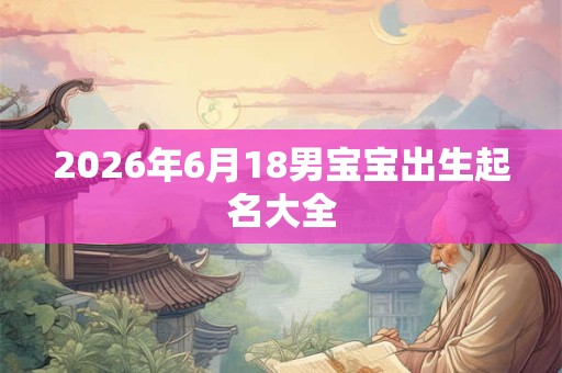 2026年6月18男宝宝出生起名大全 2026年6月18男宝宝出生起名大全