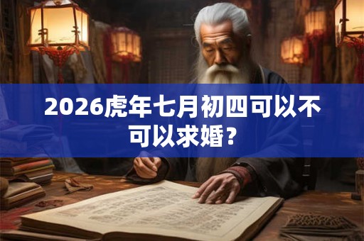 2026虎年七月初四可以不可以求婚? 2026虎年七月初四可以不可以求婚?