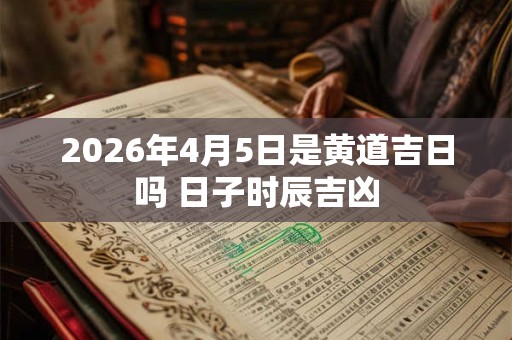 2026年4月5日是黄道吉日吗 日子时辰吉凶