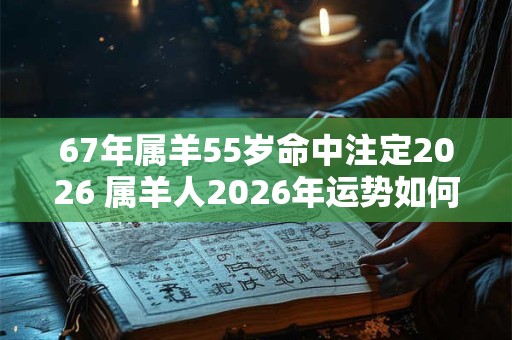 67年属羊55岁命中注定2026 属羊人2026年运势如何
