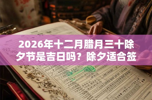 2026年十二月腊月三十除夕节是吉日吗?除夕适合签约吗? 2026年十二月腊月三十除夕节是吉日吗?除夕适合签约吗?