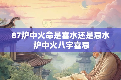 87炉中火命是喜水还是忌水 炉中火八字喜忌