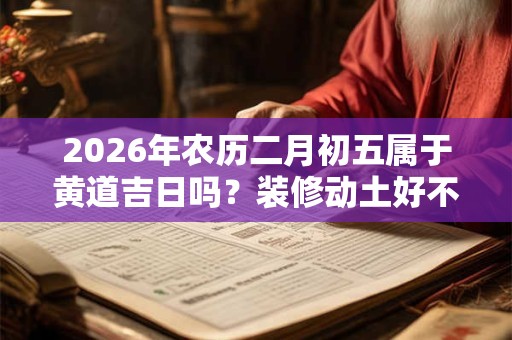 2026年农历二月初五属于黄道吉日吗？装修动土好不好？
