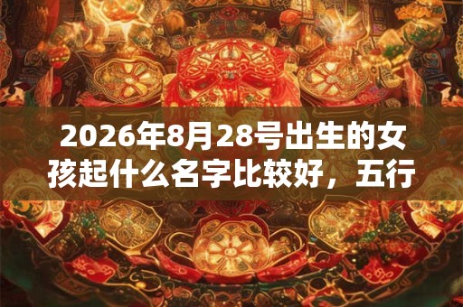 2026年8月28号出生的女孩起什么名字比较好，五行属什么