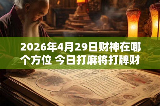 2026年4月29日财神在哪个方位 今日打麻将打牌财神方位！