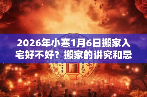 2026年小寒1月6日搬家入宅好不好？搬家的讲究和忌讳？