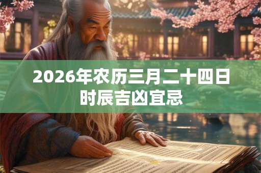 2026年农历三月二十四日时辰吉凶宜忌