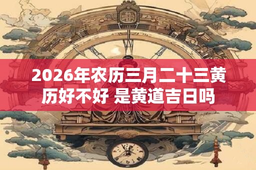 2026年农历三月二十三黄历好不好 是黄道吉日吗