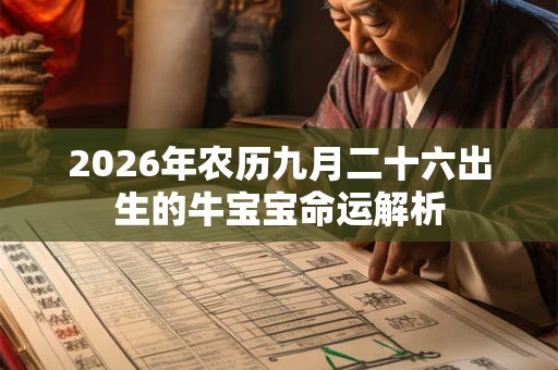 2026年农历九月二十六出生的牛宝宝命运解析
