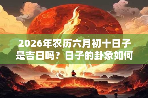 2026年农历六月初十日子是吉日吗？日子的卦象如何？