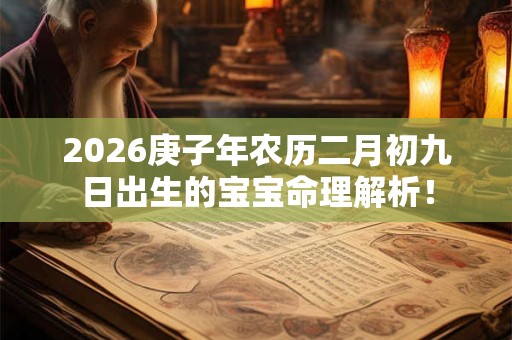 2026庚子年农历二月初九日出生的宝宝命理解析! 2026庚子年农历二月初九日出生的宝宝命理解析!