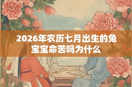 2026年农历七月出生的兔宝宝命苦吗为什么