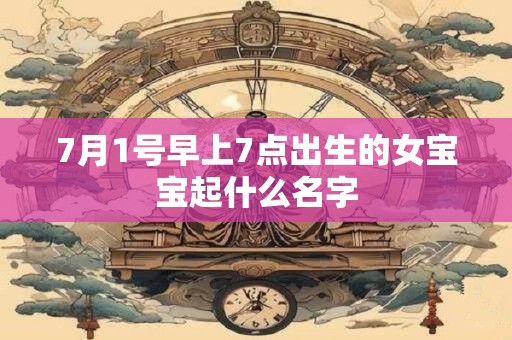 7月1号早上7点出生的女宝宝起什么名字