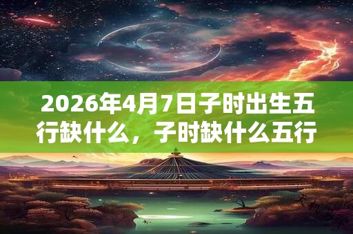 2026年4月7日子时出生五行缺什么，子时缺什么五行