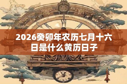 2026癸卯年农历七月十六日是什么黄历日子