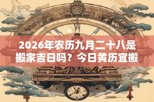 2026年农历九月二十八是搬家吉日吗？今日黄历宜搬家乔迁吗