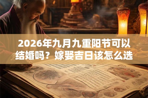 2026年九月九重阳节可以结婚吗？嫁娶吉日该怎么选择？