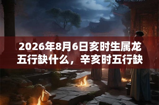 2026年8月6日亥时生属龙五行缺什么，辛亥时五行缺什么