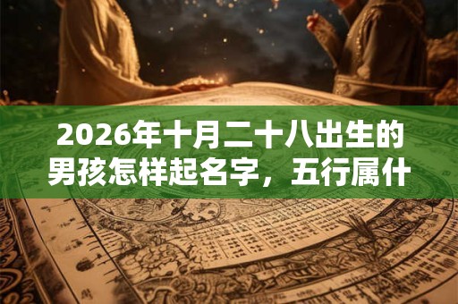 2026年十月二十八出生的男孩怎样起名字，五行属什么