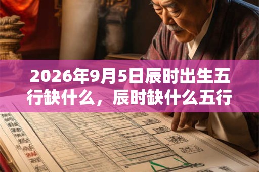 2026年9月5日辰时出生五行缺什么,辰时缺什么五行 2026年9月5日辰时出生五行缺什么,辰时缺什么五行