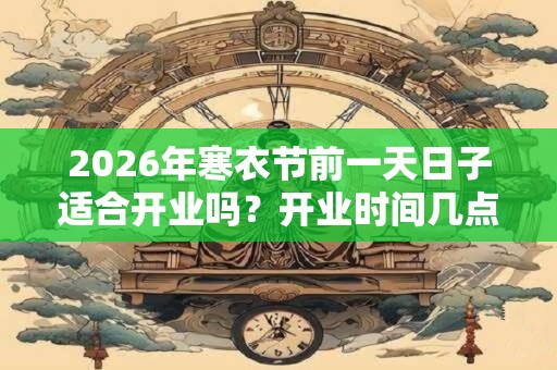2026年寒衣节前一天日子适合开业吗？开业时间几点好？