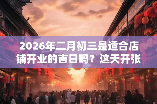 2026年二月初三是适合店铺开业的吉日吗?这天开张吉利吗? 2026年二月初三是适合店铺开业的吉日吗?这天开张吉利吗?