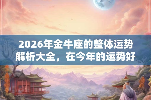 2026年金牛座的整体运势解析大全，在今年的运势好吗？