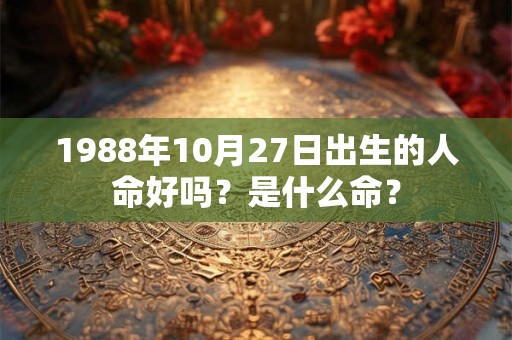 1988年10月27日出生的人命好吗?是什么命? 1988年10月27日出生的人命好吗?是什么命?