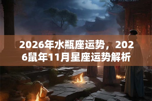 2026年水瓶座运势，2026鼠年11月星座运势解析