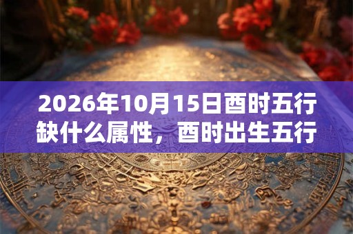 2026年10月15日酉时五行缺什么属性,酉时出生五行缺什么 2026年10月15日酉时五行缺什么属性,酉时出生五行缺什么