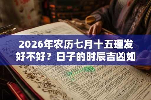 2026年农历七月十五理发好不好?日子的时辰吉凶如何? 2026年农历七月十五理发好不好?日子的时辰吉凶如何?