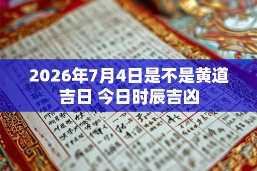2026年7月4日是不是黄道吉日 今日时辰吉凶