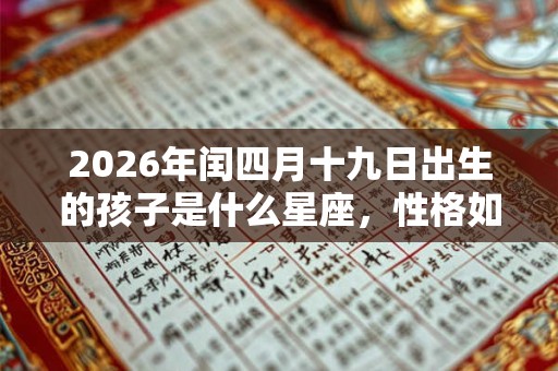 2026年闰四月十九日出生的孩子是什么星座，性格如何？