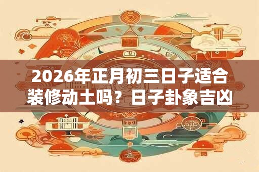 2026年正月初三日子适合装修动土吗？日子卦象吉凶？