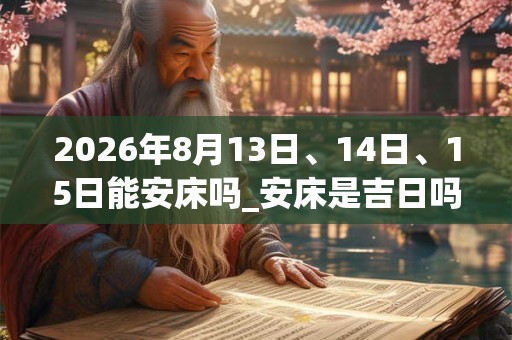 2026年8月13日、14日、15日能安床吗_安床是吉日吗