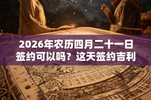 2026年农历四月二十一日签约可以吗？这天签约吉利吗？