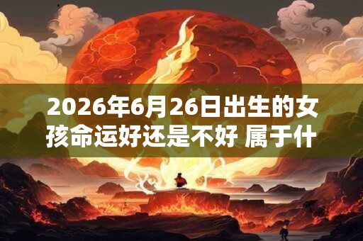 2026年6月26日出生的女孩命运好还是不好 属于什么命