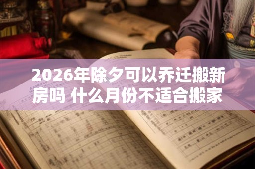 2026年除夕可以乔迁搬新房吗 什么月份不适合搬家