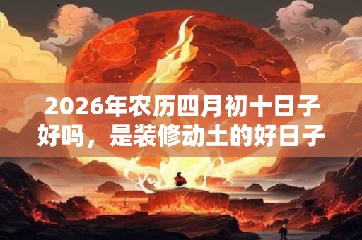2026年农历四月初十日子好吗,是装修动土的好日子吗? 2026年农历四月初十日子好吗,是装修动土的好日子吗?