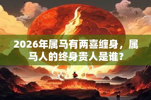2026年属马有两喜缠身,属马人的终身贵人是谁? 2026年属马有两喜缠身,属马人的终身贵人是谁?