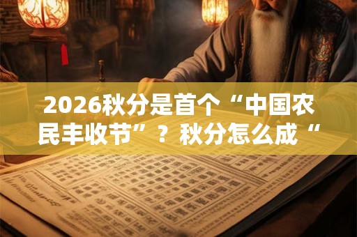 2026秋分是首个“中国农民丰收节”?秋分怎么成“丰收节”? 2026秋分是首个“中国农民丰收节”?秋分怎么成“丰收节”?