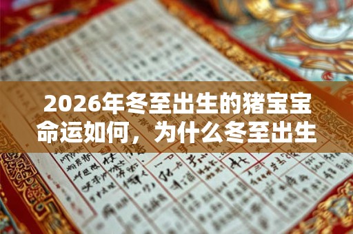 2026年冬至出生的猪宝宝命运如何,为什么冬至出生命不好? 2026年冬至出生的猪宝宝命运如何,为什么冬至出生命不好?