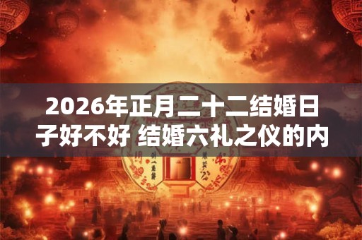 2026年正月二十二结婚日子好不好 结婚六礼之仪的内容 2026年正月二十二结婚日子好不好 结婚六礼之仪的内容