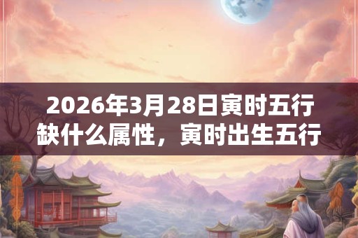 2026年3月28日寅时五行缺什么属性,寅时出生五行缺什么 2026年3月28日寅时五行缺什么属性,寅时出生五行缺什么