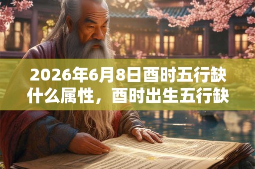 2026年6月8日酉时五行缺什么属性，酉时出生五行缺什么