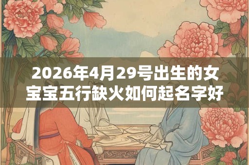 2026年4月29号出生的女宝宝五行缺火如何起名字好
